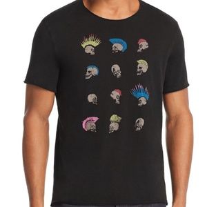 RARE John Varvatos Men's Skull Hawks Graphic T-Shirt size M